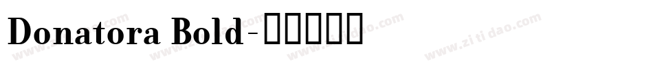 Donatora Bold字体转换